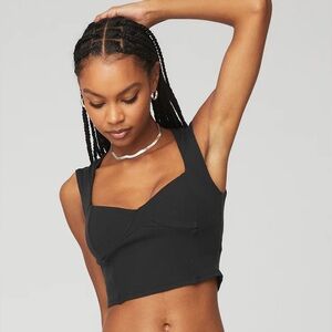 Alo Yoga Ribbed Sweetheart Short Sleeve